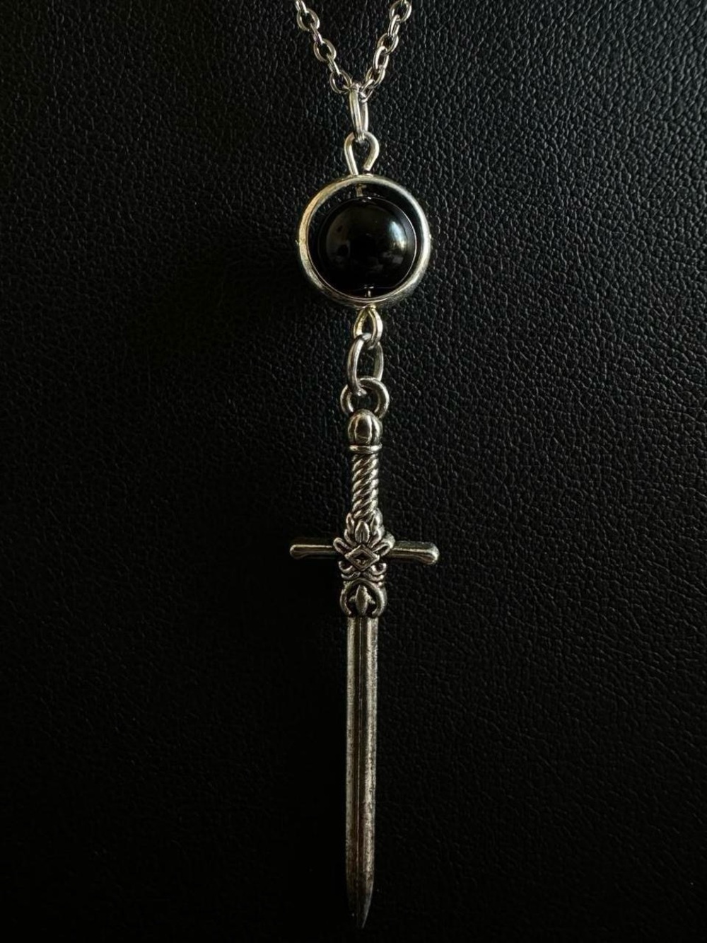 Sword and Onyx Necklace